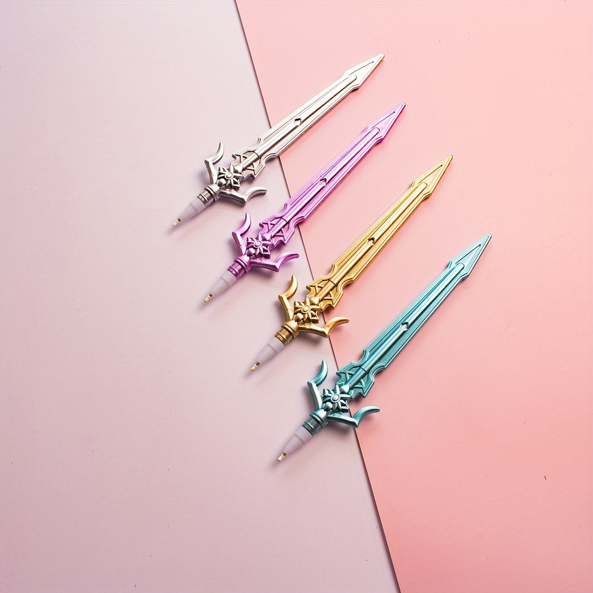4pcs Chinese Style Hanging Stud Creative Swords Pen Needle Tube 0.55mm