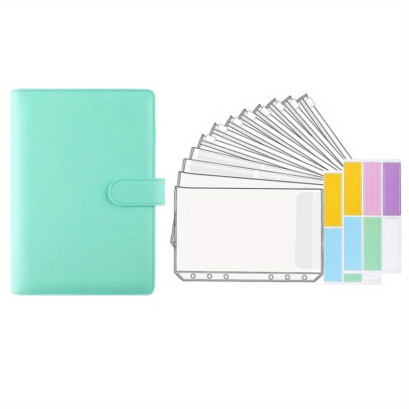 Deluxe Macaron PU Leather Loose Leaf Notebook Set