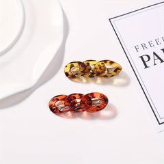 2pcs Acetic Acid Chain Duckbill Hair Clips for Women Girls