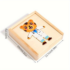 Little Bear Dress Up Game Wooden Toy