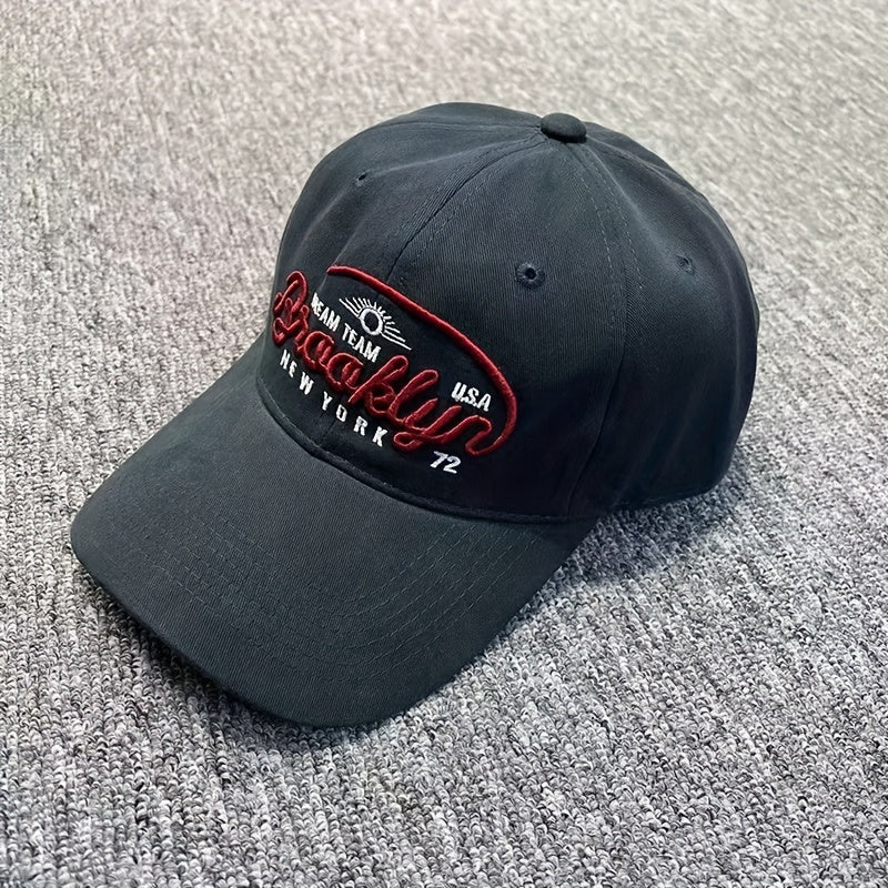 Big Head Circumference Men's Retro Baseball Cap Embroidered Sunshade Peaked Cap