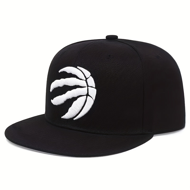Men's High Embroidered Flat Brim Hat