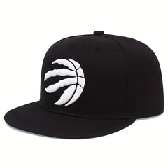 Men's High Embroidered Flat Brim Hat