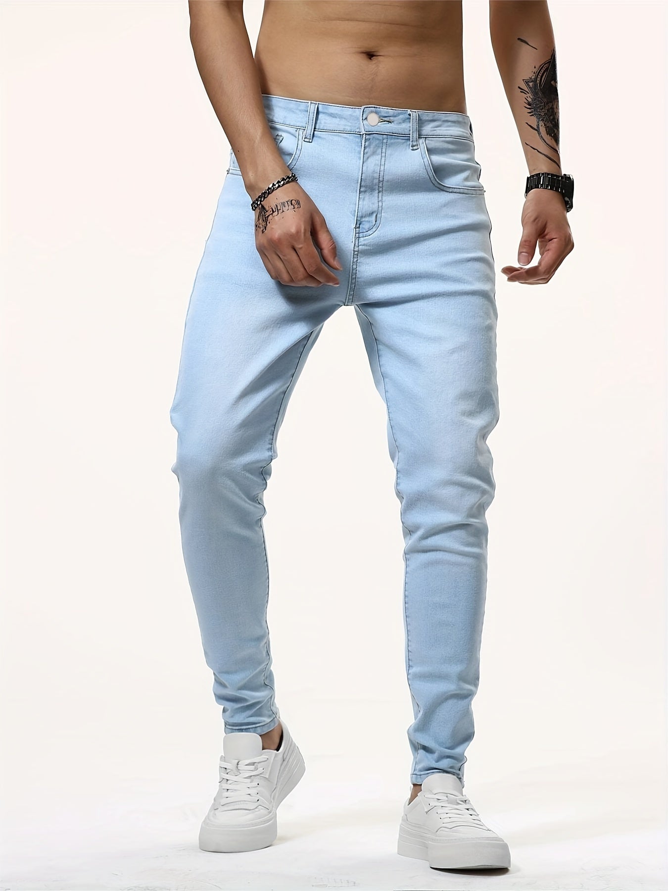 Stretch Denim Jeans for Men Slim Fit
