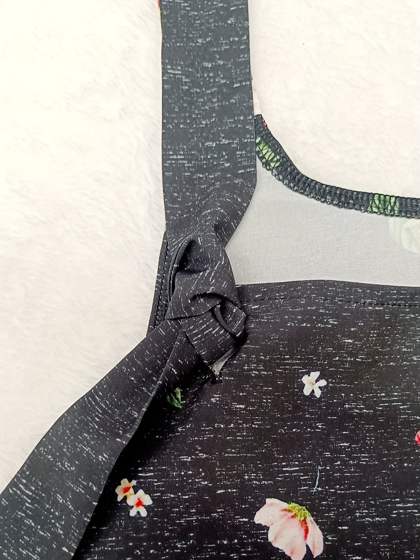  Floral Print Sleeveless Round Neck Jumpsuit
