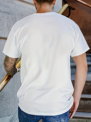 Beer Pattern Tee Shirt Men's Casual Street Style Round Neck Tee Shirt