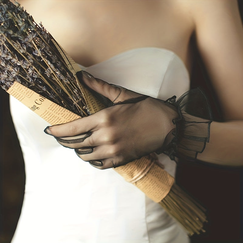 Lace Short Gloves Wedding Party Women's Accessories