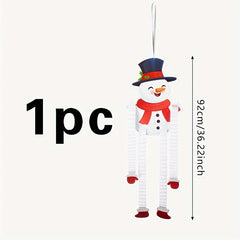 Stretchable Paper Snowman Hanging Decoration Christmas Home Decor
