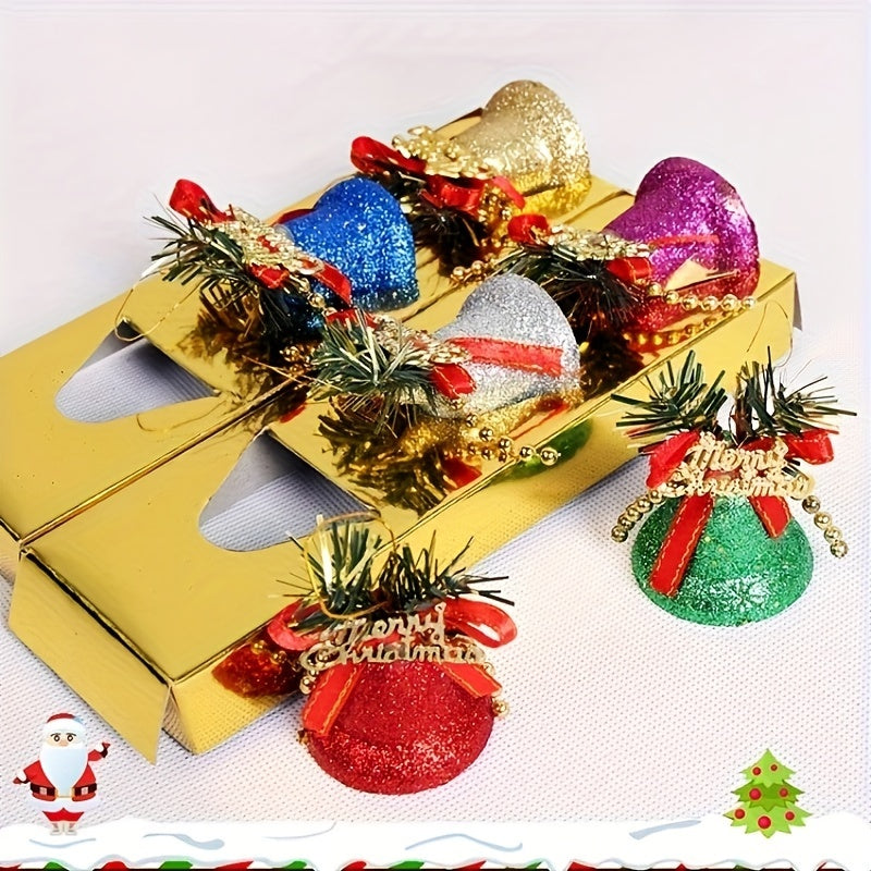 Colorful Sprinkled Plastic Bells Christmas Tree Accessories