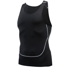 Men's Quick Dry Sleeveless Tights and Vest Set for Intense Workouts