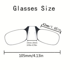 Legless Clip Nose Reading Glasses Ultra Thin Compact Readers Eyewear