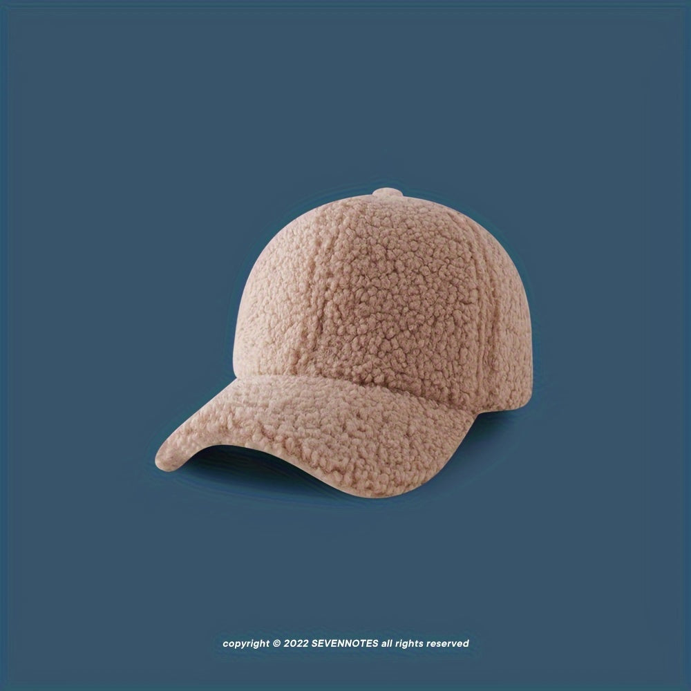 Vintage Sherpa Baseball Hat Warm Sun Hat