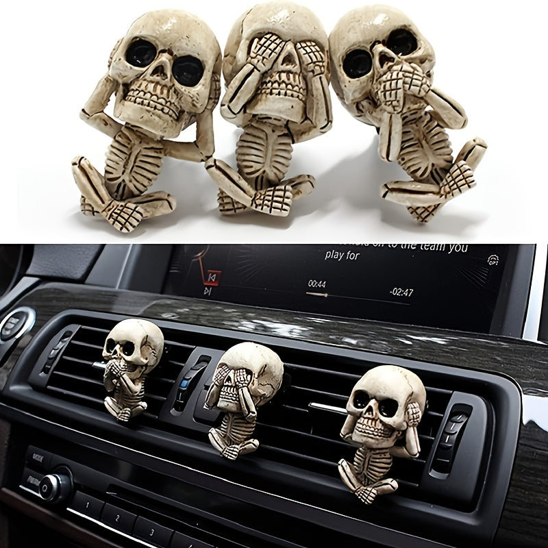 3Pcs Skull Car Air Freshener Clips For Car Interior Vent