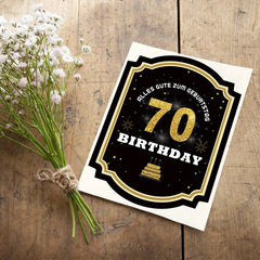 70th Birthday Bottle Labels for Champagne and Sparkling Wine