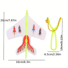 Educational Slingshot Airplane Toy For Kids - Light Plane with Flash