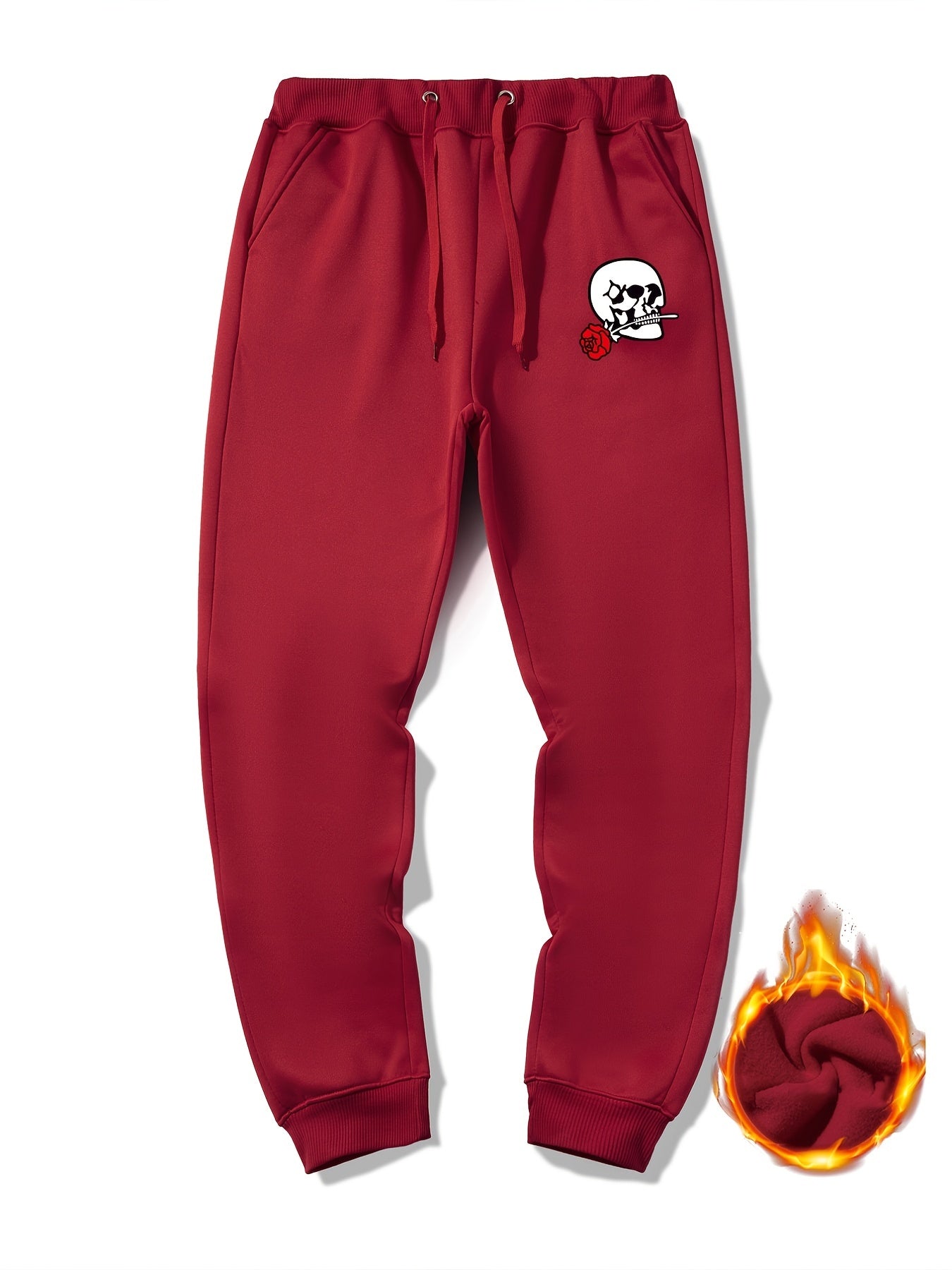 Men's Skull Graphic Sherpa Fleece Active Sweatpants