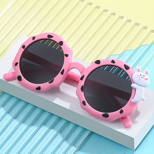 Boys Rabbit Round Frame Cartoon Sunglasses