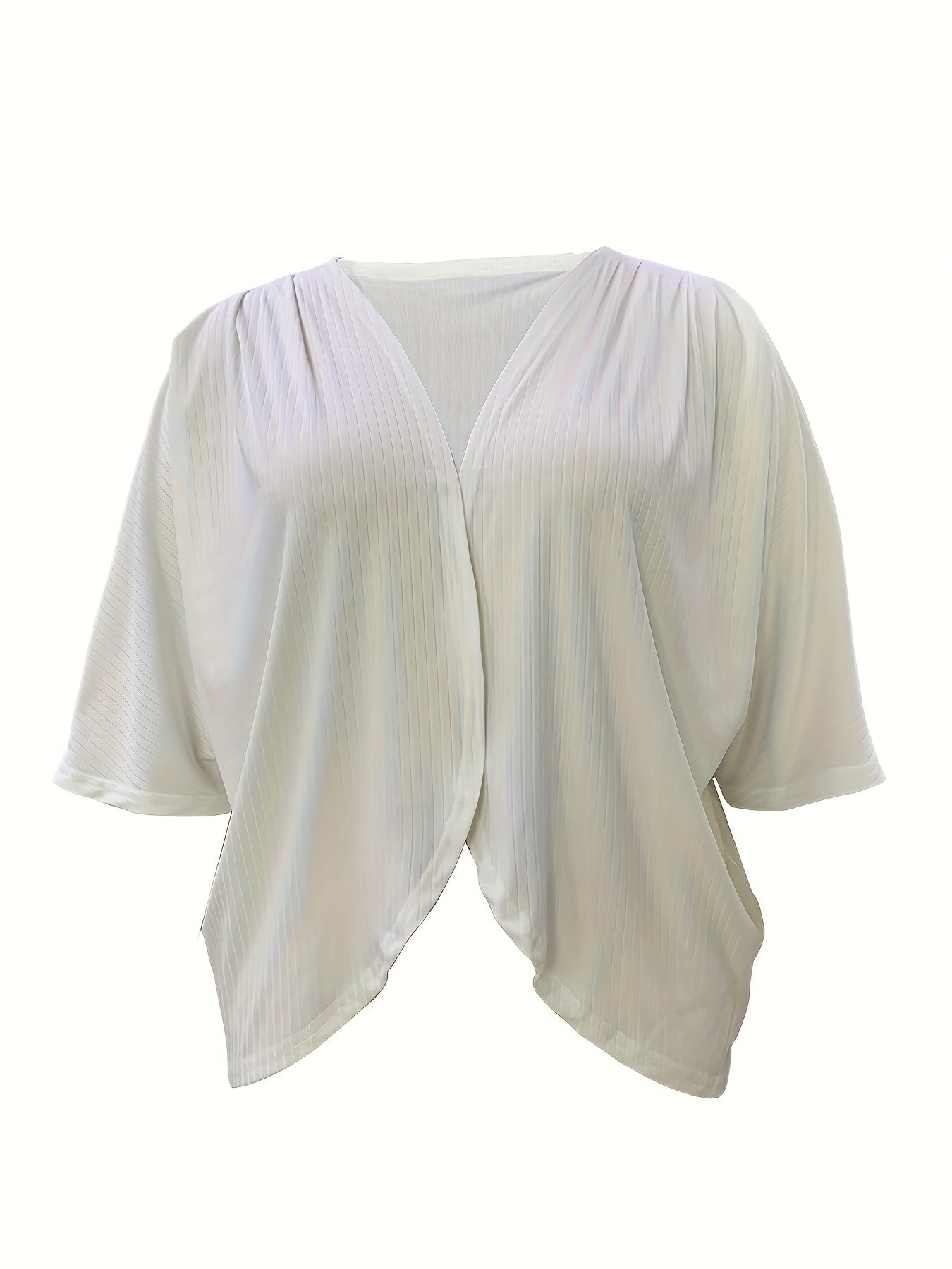 Casual Cardigan Women's Plus Solid Long Sleeve Open Front