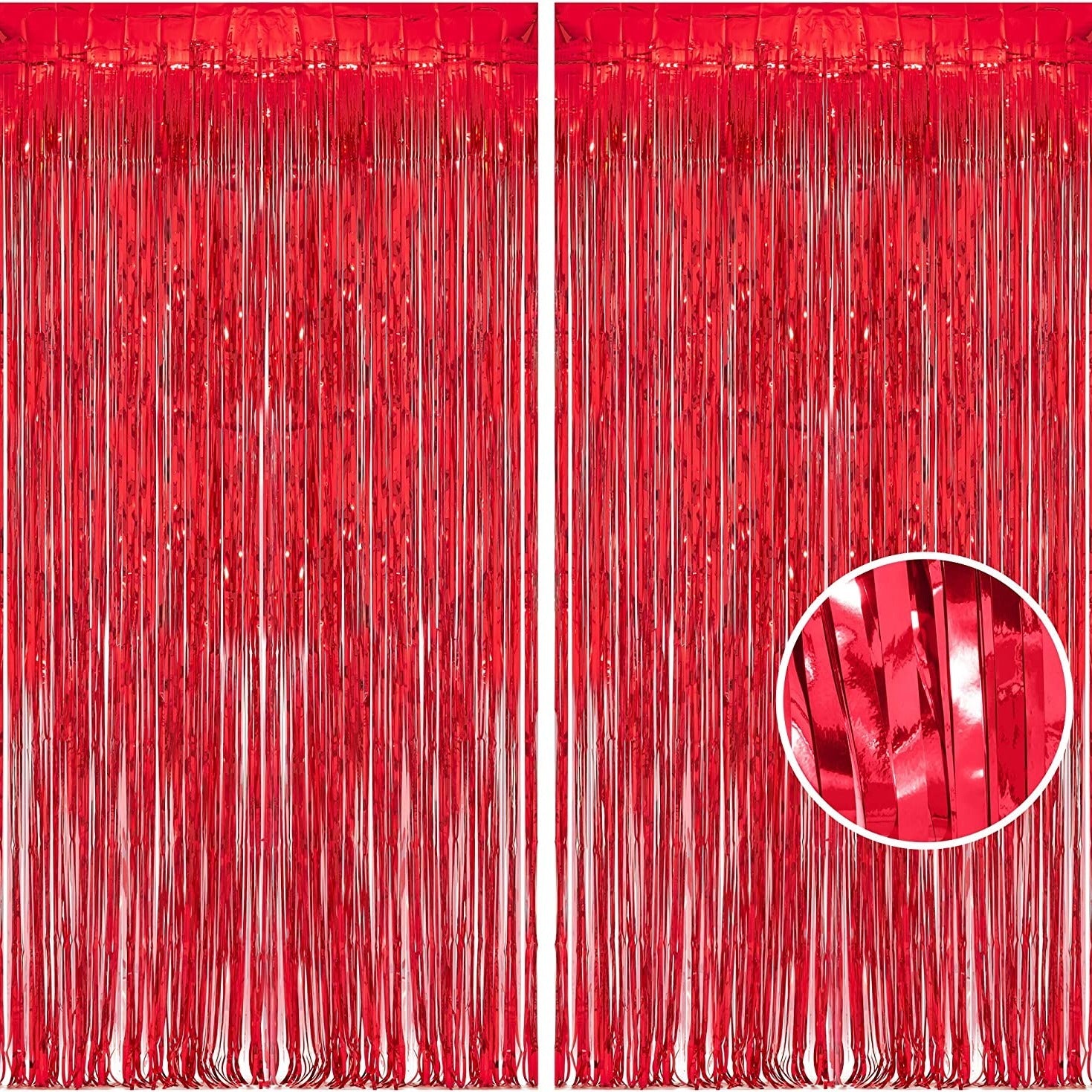 2 Pack Tassel Rain Curtain Rose Golden Party Decoration