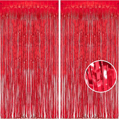 2 Pack Tassel Rain Curtain Rose Golden Party Decoration