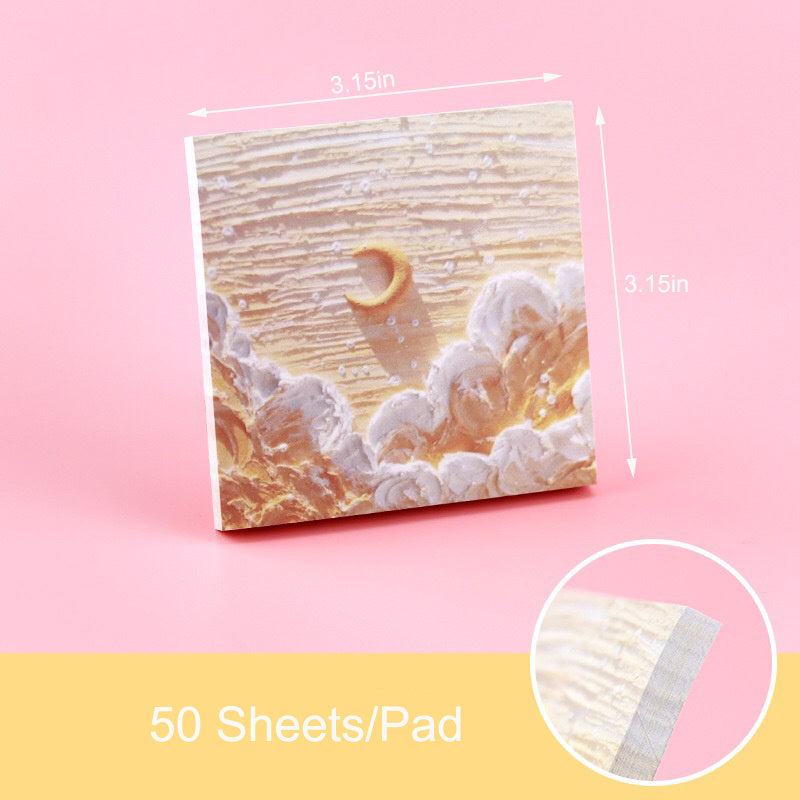 50 Sheets Sticky Notes 3x3 Tearable Painting Style