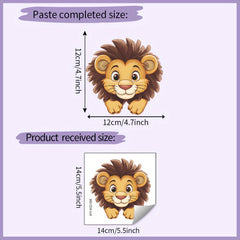 Cartoon Lion Switch Sticker for Home Decoration