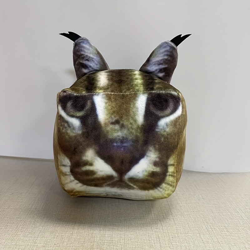 Caracal Cat Cube Body Pillow Soft Plushies Stuffed Animal Throw Pillow Doll Toy