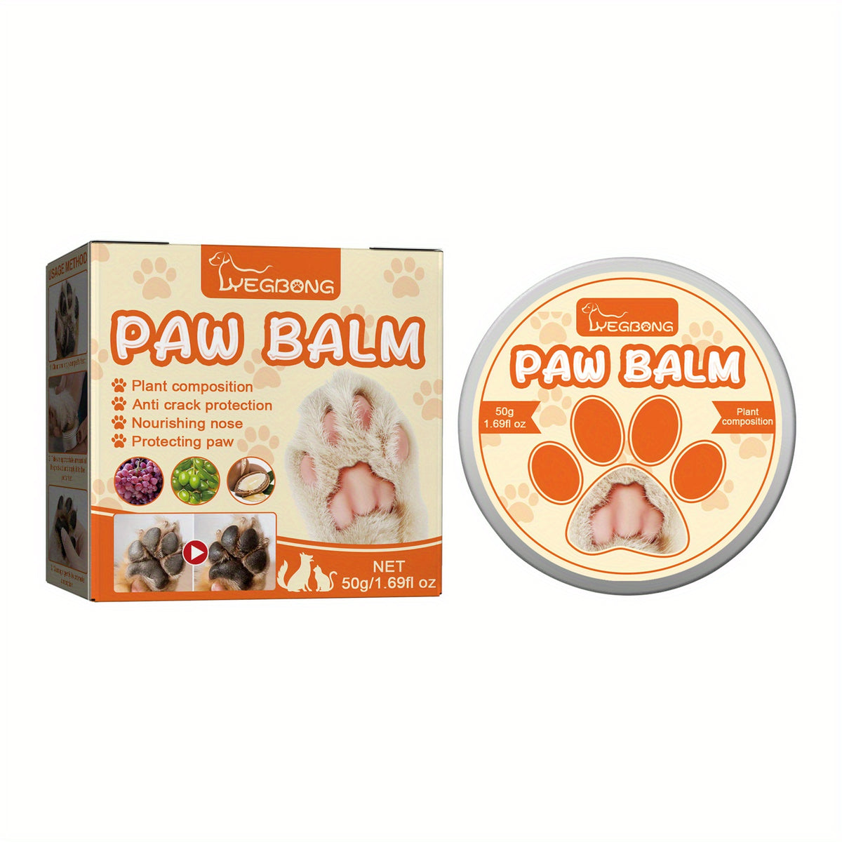 Foot Pad Care Balm for Pets, Nail & Claw Protection