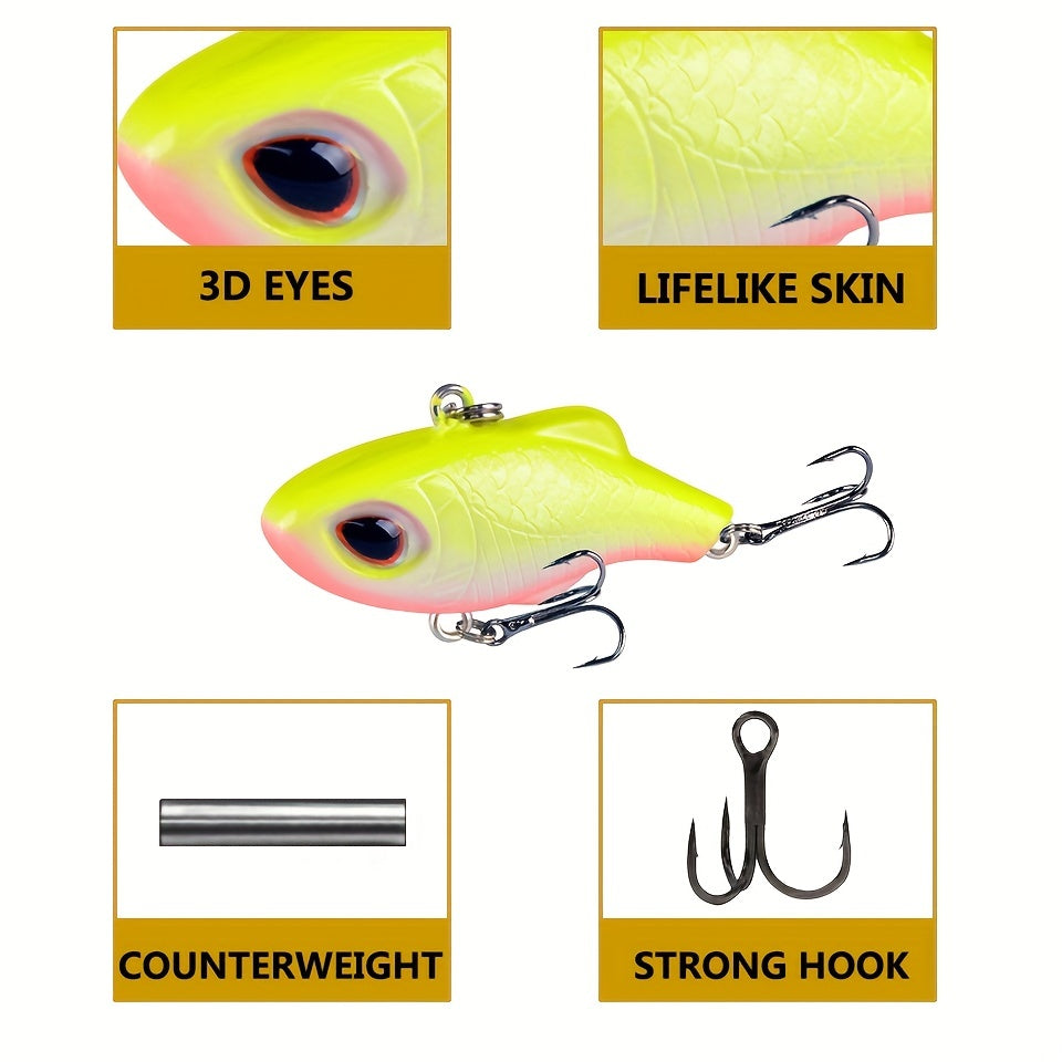 Winter Wobbler Sinking Fishing Crankbaits Vib Lure Ice Hard Lure