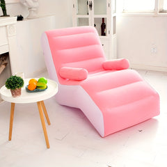 Inflatable Leisure Sofa Chair and Footstool Set for Home Entertainment