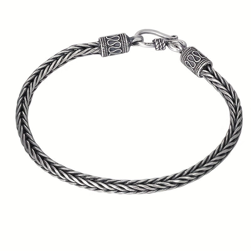 Vintage Silver Stainless Steel Men's Bracelet Knight Street Party Jewelry