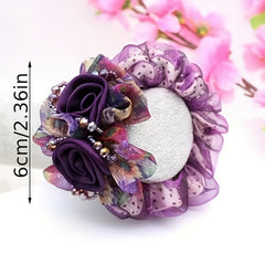 Women's Flower Decor Scrunchie Hair Ties Hair Accessory