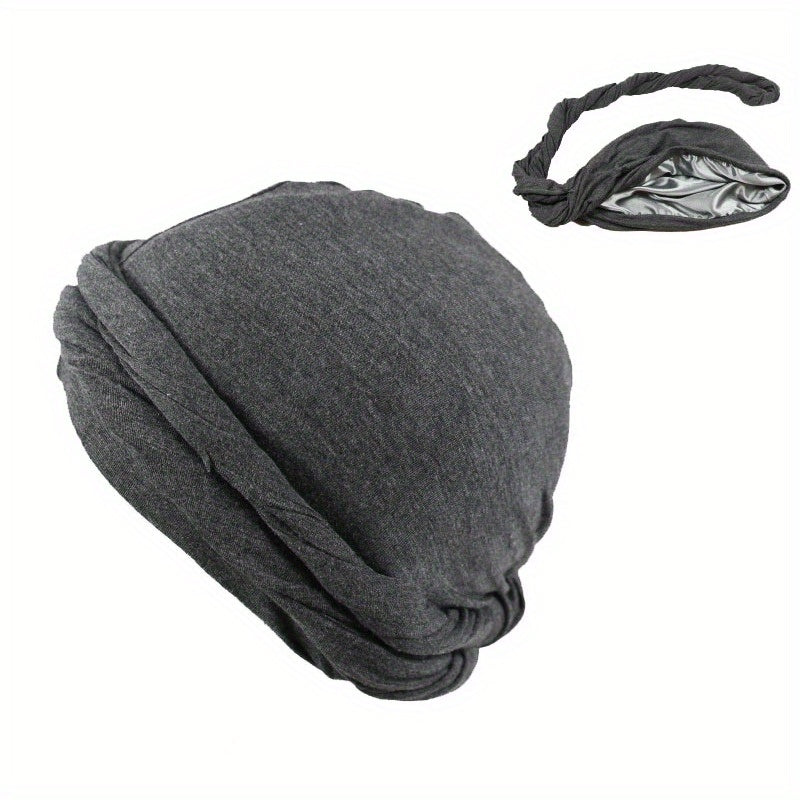Hip Hop Braid Turban Cap Unisex Beanie Skull Cap Lightweight Head Wrap Bandana