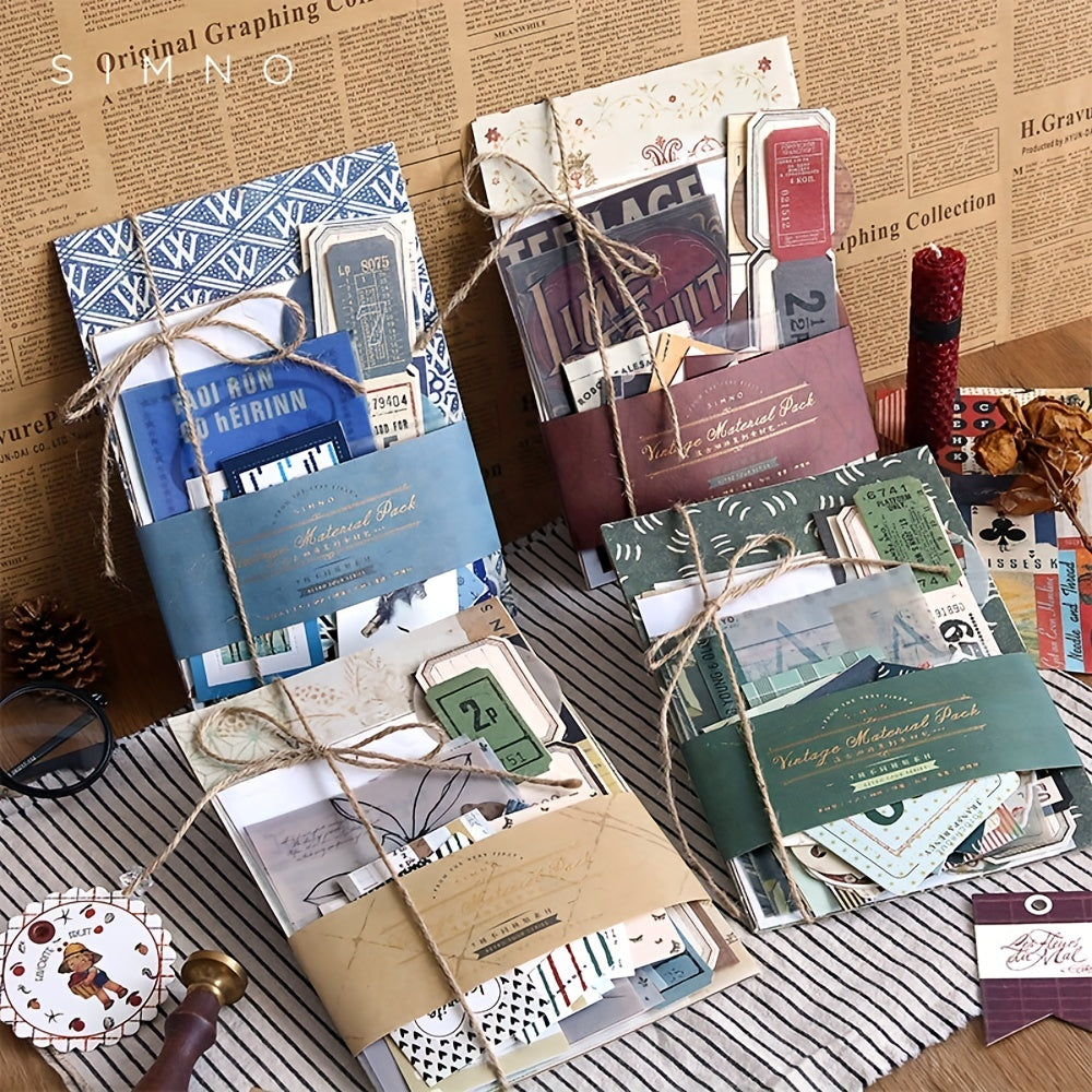 88pcs Retro Scrapbooking Pack for Journals & Diaries