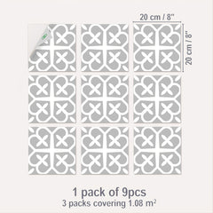 9pcs Waterproof Non-slip Tile Stickers Self-Adhesive