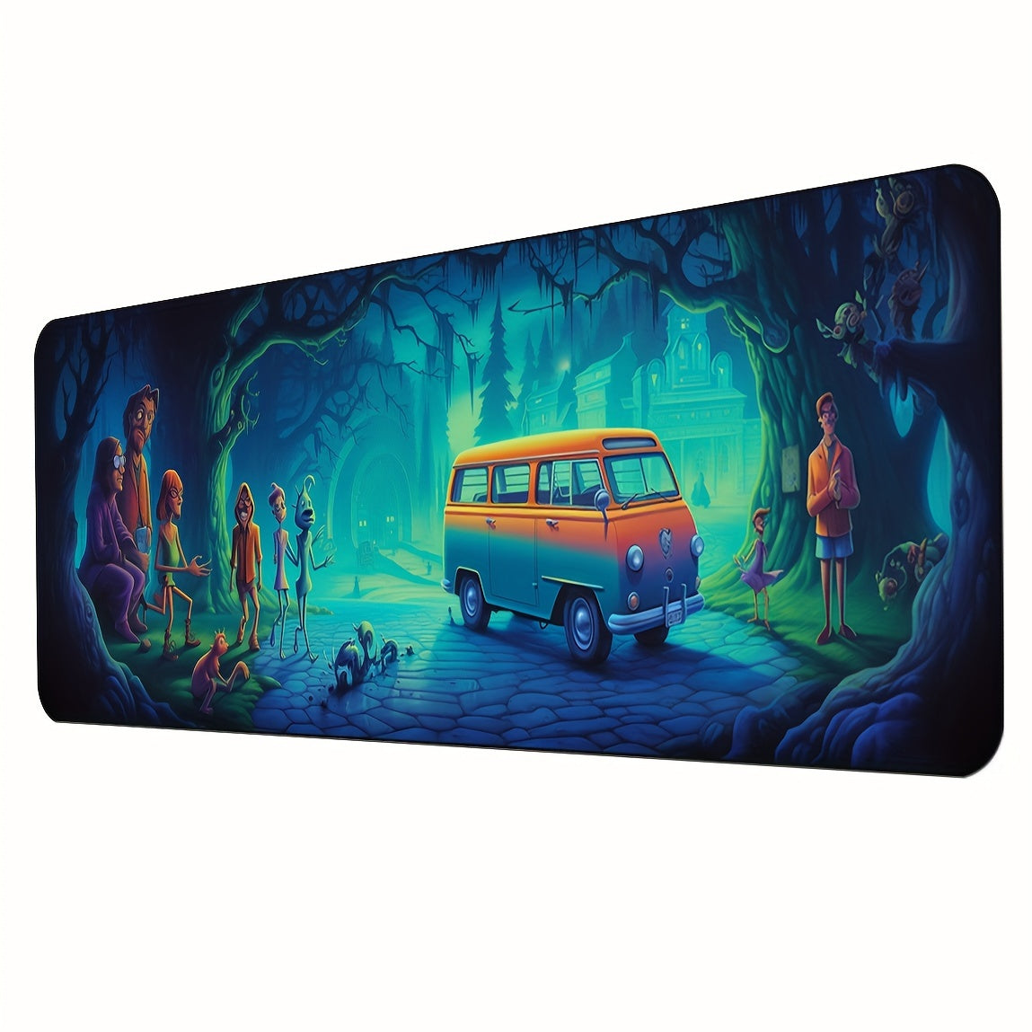 Bus Pattern Mouse Pad for Office and Gaming