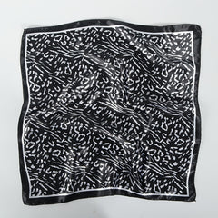 Small Square Satin Scarf Solid Graffiti Leopard Print Head Wrap Hair Accessories