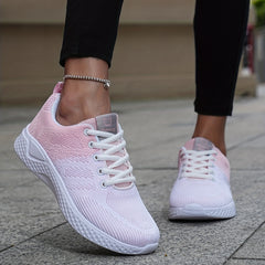 Mesh Sports Running Shoes Woven Breathable Sneakers Women's Footwear