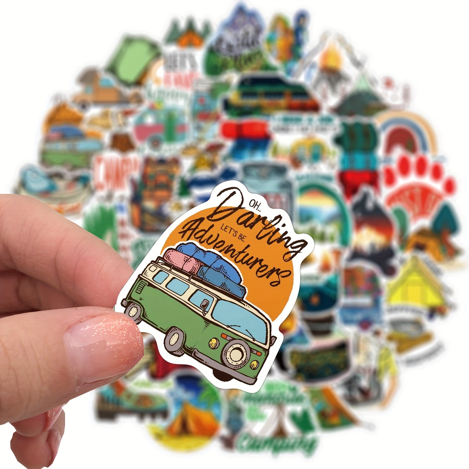 200 Pcs Cartoon Graffiti Pattern Travel Stickers