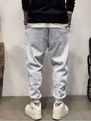 Smoke Letter Print Joggers Men's Pants for Spring Summer