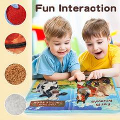 Interactive Farm Animal Touch Book Sensory Learning Toy for Youngsters
