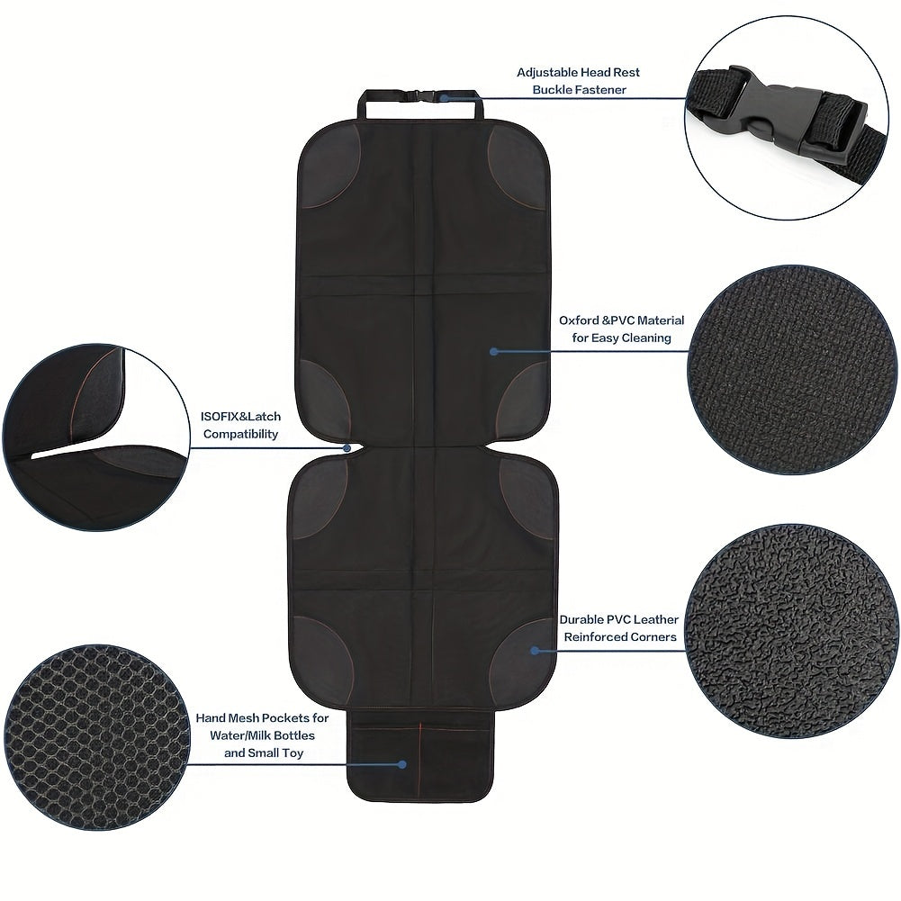 Car Seat Protector PU Leather Non Slip Backing Waterproof