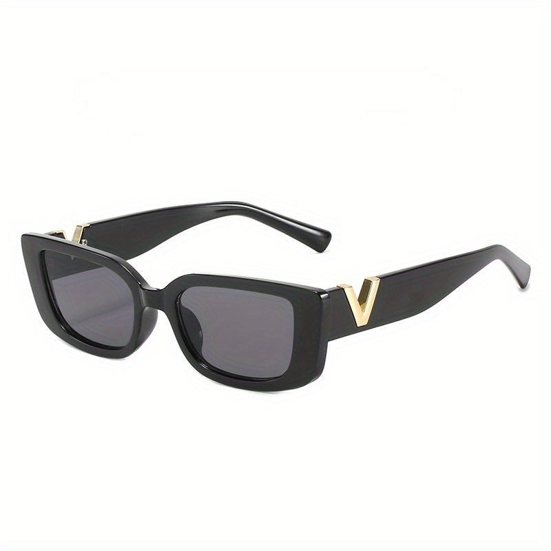 Rectangle Sunglasses For Women Men V Carved Glasses For Beach Party Club UV400