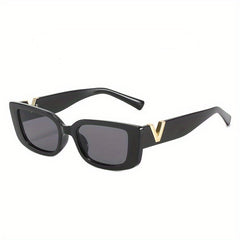 Rectangle Sunglasses For Women Men V Carved Glasses For Beach Party Club UV400