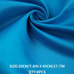 8pcs Multicolor Silk Fabric Pre Cut Squares For Quilting