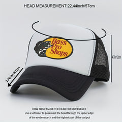 Unisex Mesh Trucker Hat Baseball Cap Fish Print Sunshade Dad Hats