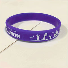 1 Pc Halloween Stretch Silicone Wristband Rubber Bracelet For Halloween Gift