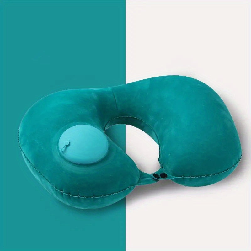 U Shape Inflatable Cervical Vertebra Pillow for Travel