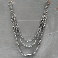 Punk Wallet Chain Belt Hipster Jean Keychain Silver Ring Clip Keyring