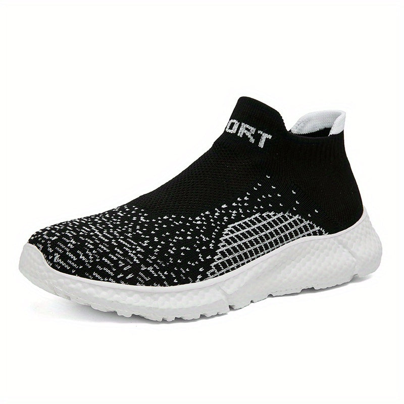 Men's Knitted Slip On Casual Shoes Breathable Lightweight Sock Shoes